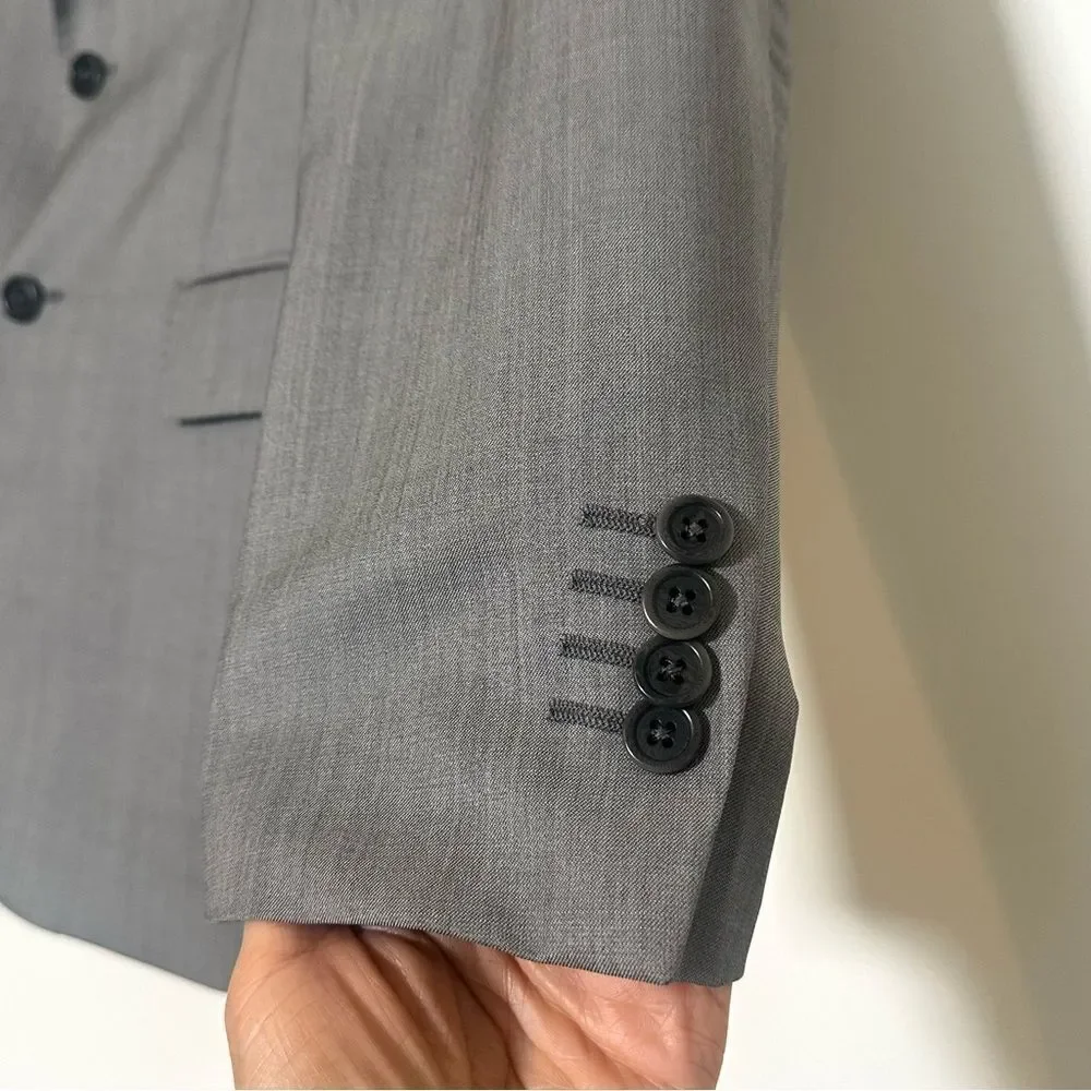 Saks‎ 5th Ave Black * Ermenegildo Zegna Wool Silk Sport Coat Blazer Sz 38 Office